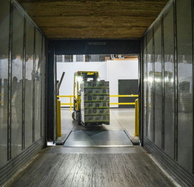 yellow and black forklift during daytime